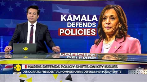 Harris defends policy shifts in high.